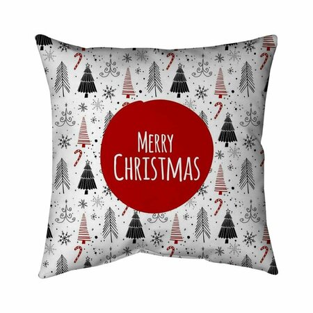 BEGIN HOME DECOR 26 x 26 in. Merry Christmas-En-Double Sided Print Indoor Pillow 5541-2626-HO18-1
